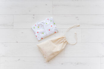 Organic Cotton Sleepsuit Apples And Pears, 5 of 5
