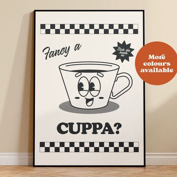 Fancy A Cuppa Tea Coffee Print, 6 of 6