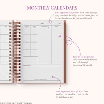 Personalised 2024 Weekly Diary| Planner| Dusky Pink, 4 of 10