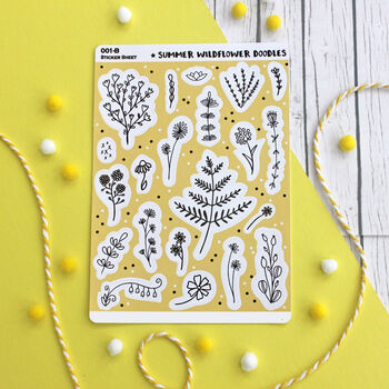 Seasonal Wildflower Doodles Sticker Sheets, 3 of 9