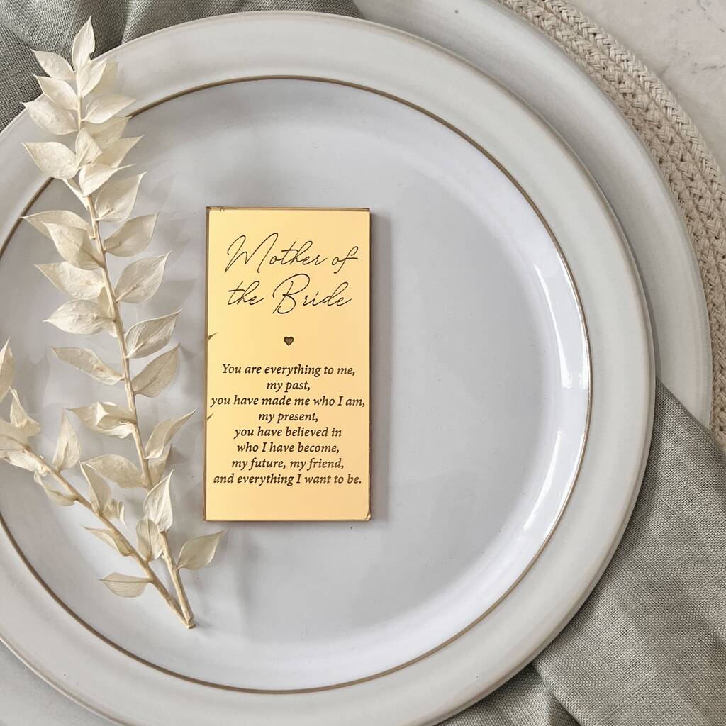 Mother Of The Bride Gold Silver Wedding Place Setting, 1 of 5