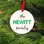 Family Name Christmas Tree Decoration Bauble, thumbnail 2 of 8