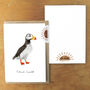 Horned Puffin A6 Greetings Cards, thumbnail 2 of 7