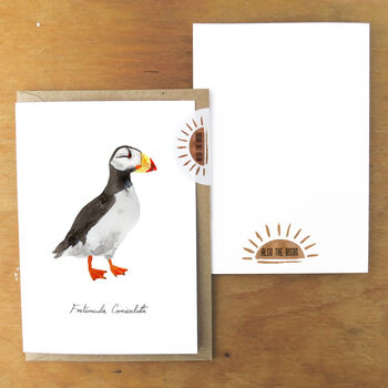 Horned Puffin A6 Greetings Cards, 2 of 7