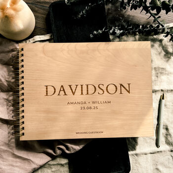 Personalised Classic Wedding Guest Book, 9 of 10