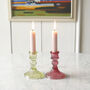 Coloured Cut Glass Candle Stick, thumbnail 4 of 8