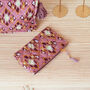 Small Abstract Quilted Cotton Cosmetic Jewellery Pouch, thumbnail 1 of 3