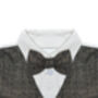 Baby Boys All In One Suit With Waistcoat And Bow Tie, thumbnail 6 of 6