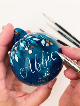 Personalised Ceramic Handwritten Name Bauble, 8 of 8