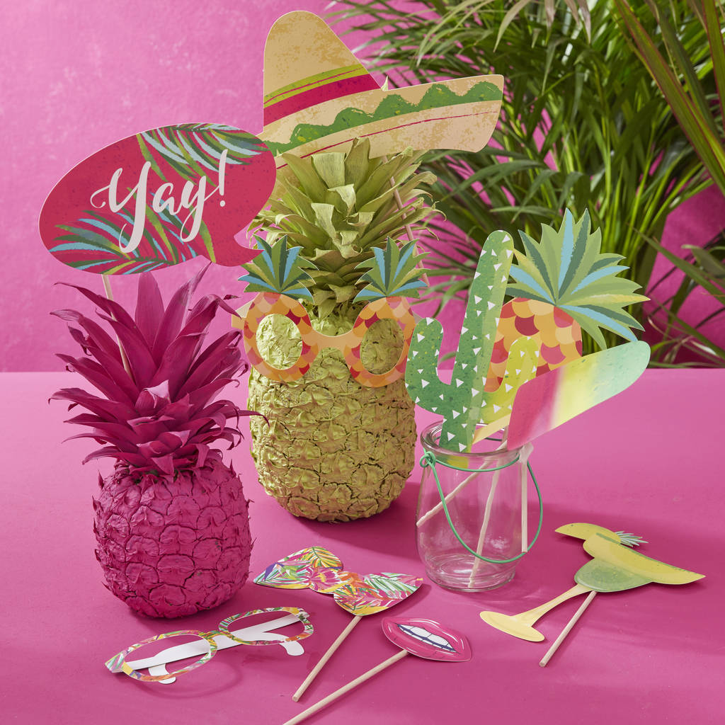 Tropical Hot Summer Party Photo Booth Props Pack, 1 of 2