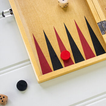 Personalised Wooden Backgammon Set, 3 of 5