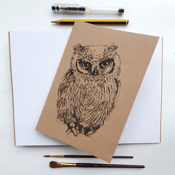 A5 Owl Notebook In A Choice Of Plain Or Lined Paper, 7 of 12