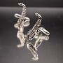 Saxophone Silver Cufflinks Gift Jazz, thumbnail 4 of 5