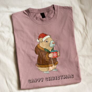 Personalised 'Cappy Christmas' Capybara T Shirt, 3 of 5