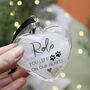 Pet Paw Print Memory Feather Bauble, thumbnail 8 of 8