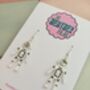 Spaceman Glitter Resin Earrings / Astronaut Jewellery / Out Of This World Jewellery / Moon Landing Earrings / Nasa Inspired Sparkle, thumbnail 4 of 5