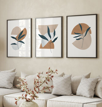 Set Of Three Unframed Floral Art Posters, 2 of 7