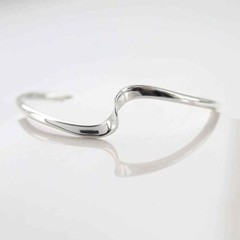 Sterling Silver Twisted Cuff Bangle, 3 of 6