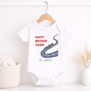 Personalised Lap One Complete Racing Birthday T Shirt, 2 of 7