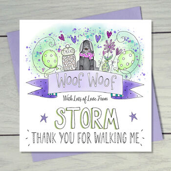 Thank You From The Dog Personalised Greeting Card, 5 of 12