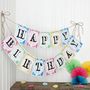 Happy Birthday Bunting, Surprise Party Decorations, thumbnail 1 of 6