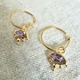 Third Eye Amethyst Hoops, thumbnail 4 of 7