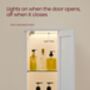 Tall Bathroom Cabinet With Lights Narrow Storage Unit, thumbnail 4 of 12