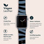 Blue Zebra Vegan Leather Apple Watch Band, thumbnail 2 of 6