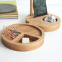 Round Interlocking Solid Oak Office Desk Tidy, thumbnail 1 of 7