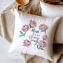 Personalised English Rose Cushion For Mum, thumbnail 1 of 2