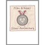 Personalised Silver Medal 25th Anniversary Card, thumbnail 12 of 12