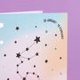 Aquarius Star Sign Constellation Birthday Card, thumbnail 2 of 4