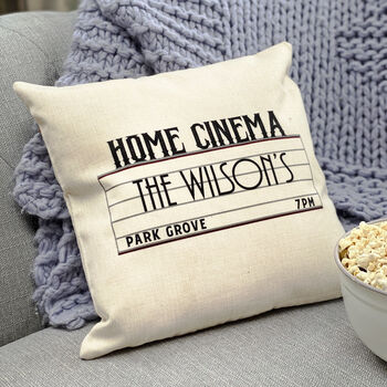 Home Cinema Personalised Family Cushion, 2 of 3