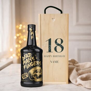 Personalised 18th Birthday Rum Gift Set With Custom Lid, 4 of 11