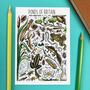 Pond Life Of Britain Watercolour Postcard, thumbnail 1 of 9