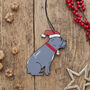 Staffie Dog Christmas Tree Decoration Personalisation Available, thumbnail 2 of 4