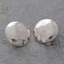 Silver Textured Clip On Ball Earrings, thumbnail 2 of 4