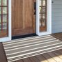 Black And White Stripped Outdoor Rug, thumbnail 6 of 7