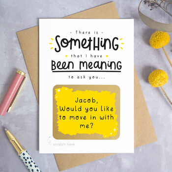 Personalised 'Something To Ask You' Scratch Card, 4 of 10