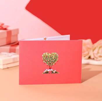 3D Pop Up Heart Tree Valentine Card, 3 of 4