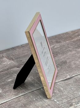 Isaac Jacobs Pale Pink And Gold Tone Border Photo Frame, 3 of 3