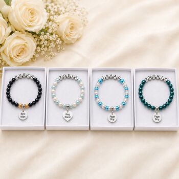 Page Boy Gift Personalised Bracelet For Page Boy, 2 of 12