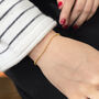 Ball Bead Chain Minimalist Dainty Gold Plated Bracelet, thumbnail 2 of 4