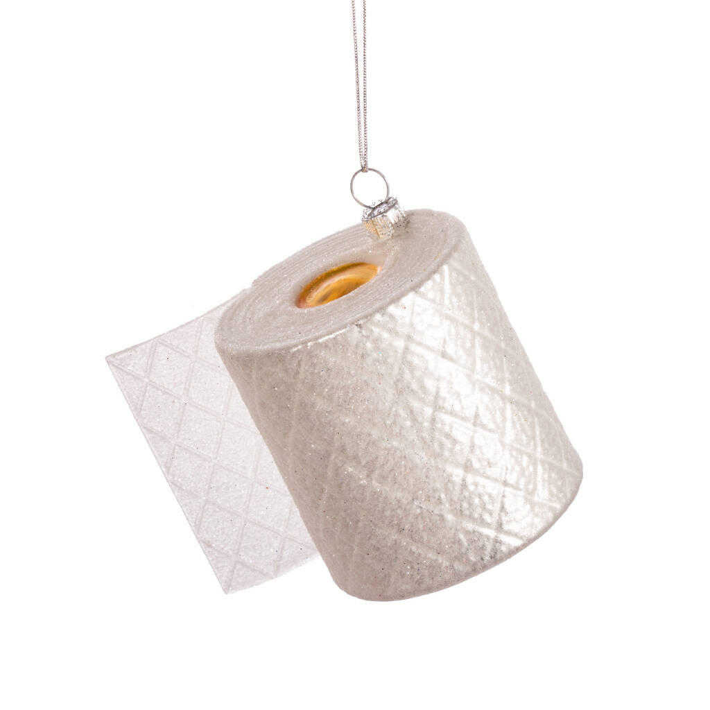 Glass Toilet Roll Bauble