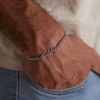 Personalised Unisex Name Chain Bracelet, 6 of 8