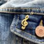 Treble Clef Gold Or Silver Lapel Pin, thumbnail 3 of 8