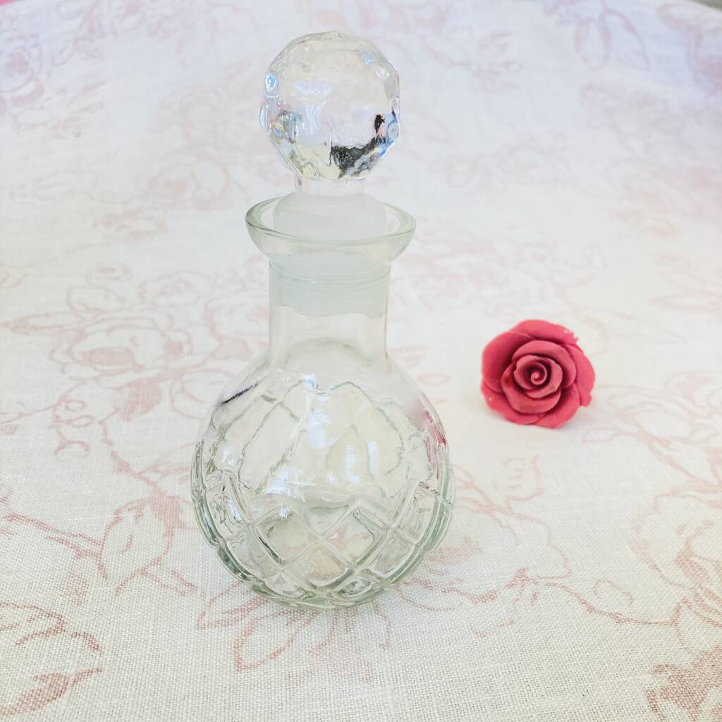 Vintage Decorative Crystal Glass Perfume Bottle ~ 14, 1 of 4