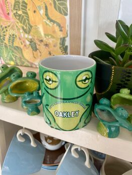 Personalised Frog Storage Pot “Great Leaps”, 4 of 5