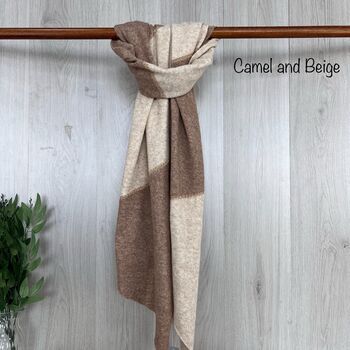 Cozy Luxe Two Tone Wool Blend Scarf, 3 of 7