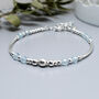 Aquamarine Gemstone And Sterling Silver Bracelet, March Birthstone Jewellery, thumbnail 1 of 6